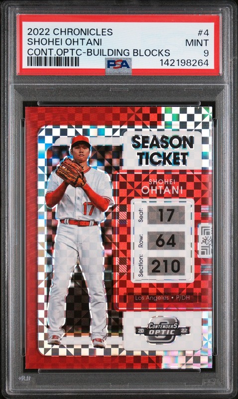 Shohei Ohtani PSA 9 2022 Panini Chronicles Contenders Optic Building Blocks #4