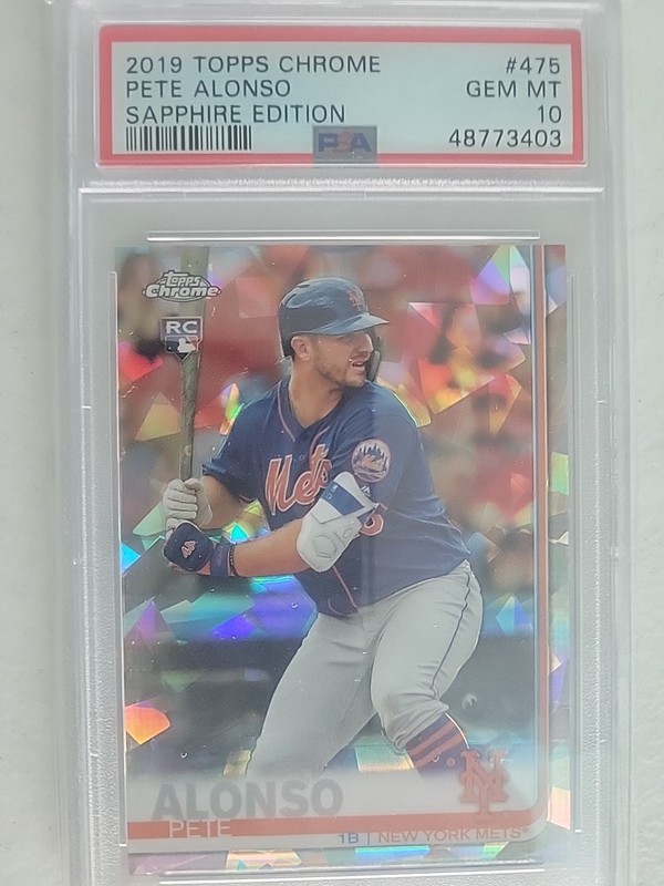 2019 Pete Alonso Topps Chrome Sapphire Edition #475 PSA 10 New York Mets