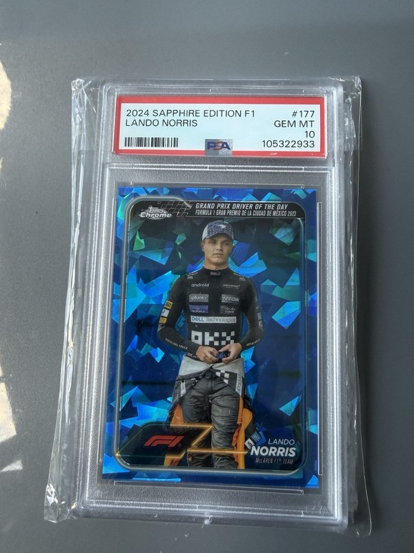 2024 Topps Chrome Sapphire Formula 1 F1 Lando Norris psa 10