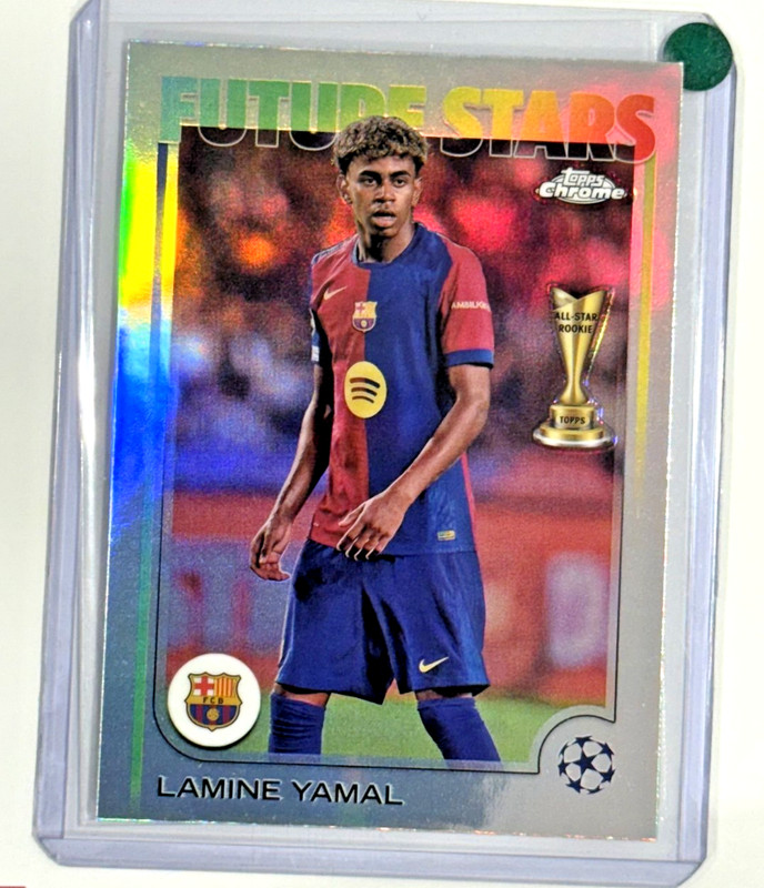 2024-25 Topps Chrome UEFA #27 LAMINE YAMAL Refractor All Star Rookie Futre Stars