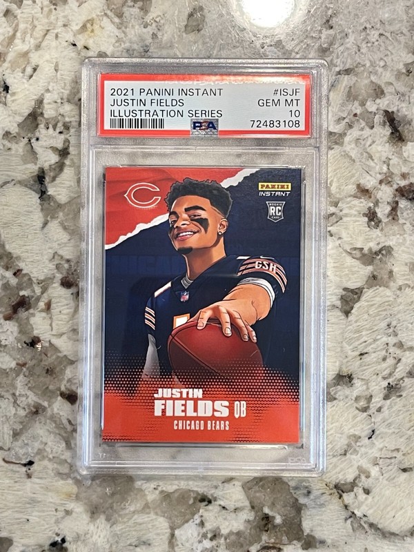 2021 Panini Instant Justin Fields RC Illustration Series PSA 10 