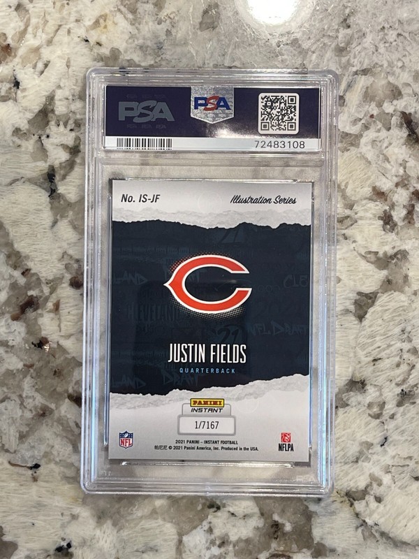 2021 Panini Instant Justin Fields RC Illustration Series PSA 10  view 2