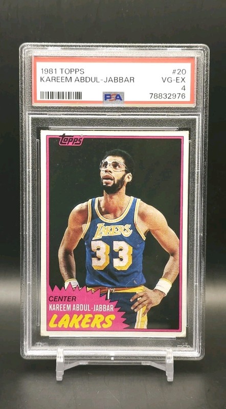 1981 Topps Kareem Abdul Jabbar #20 PSA 4 VG-EX  Lakers HOF