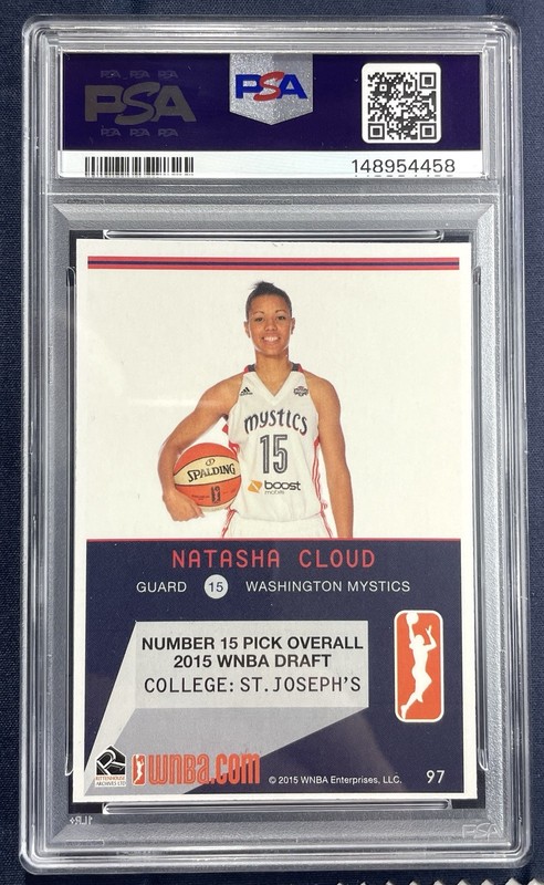 Natasha Cloud 2015 Rittenhouse WNBA #97 Rookie Card RC PSA 8  Mystics view 2