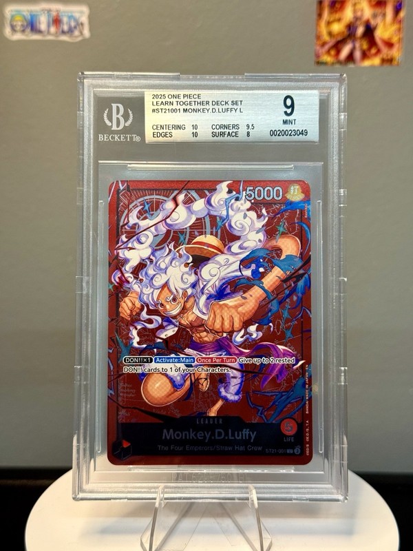 One Piece Card Game 🏴‍☠️ST21 - 001 Monkey.D.Luffy L NM Alt Art Foil Graded 9
