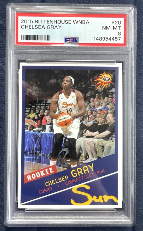 2015 Rittenhouse WNBA #20 Chelsea Gray Rookie PSA 8 Connecticut Sun