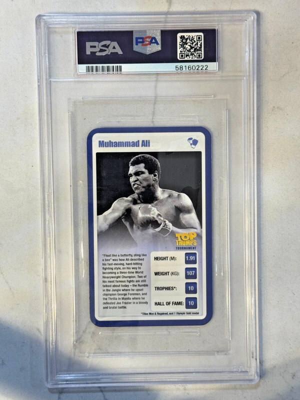 2009 Top Trumps Tournament Sporting Heroes Muhammad Ali PSA 9