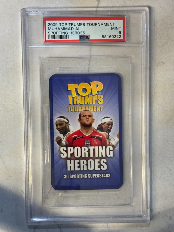2009 Top Trumps Tournament Sporting Heroes Muhammad Ali PSA 9 view 2