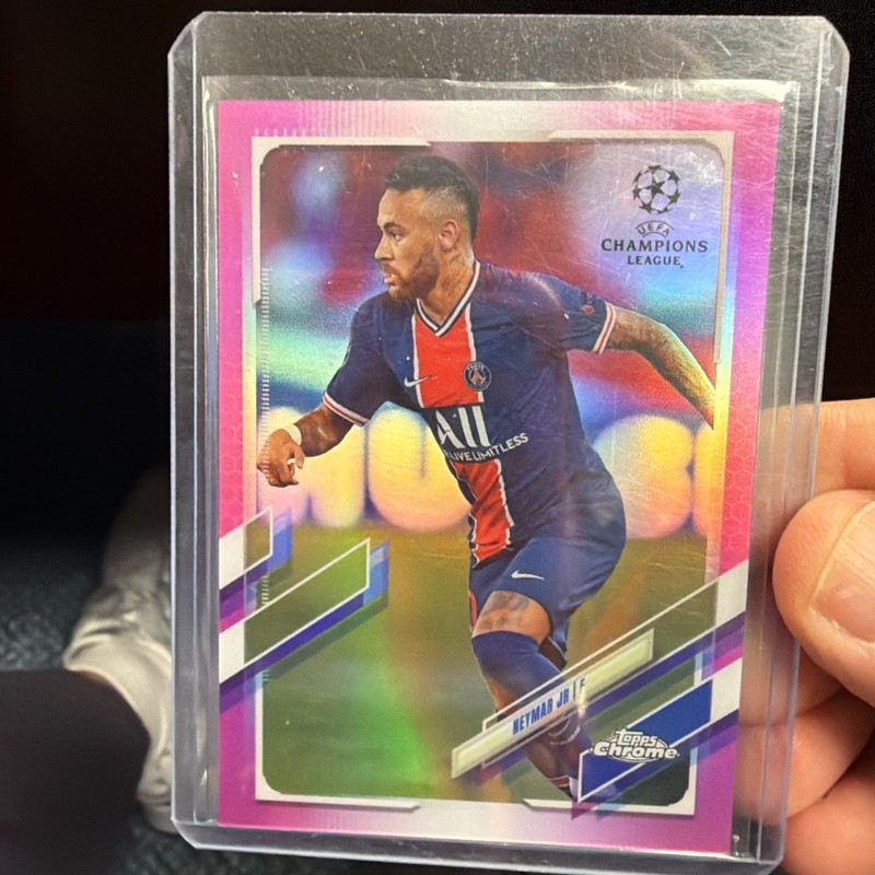2020-21 Topps Chrome UEFA Soccer Neymar Jr. Pink /175 #16🔥📈World Cup
