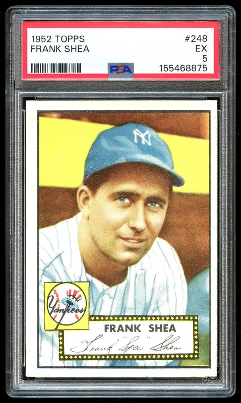 1952 Topps #248 Frank Shea Spec PSA 5
