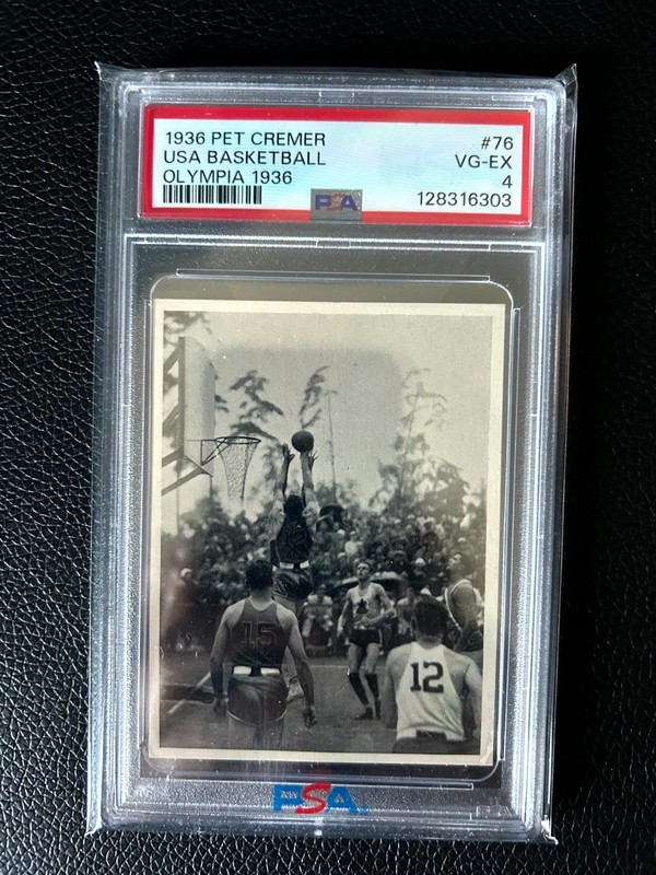 1936 Pet Cremer USA Basketball Olympia Olympics PSA 4 Vintage RARE