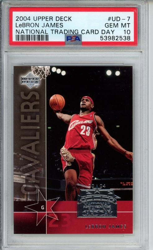 2004 Upper Deck National Trading Card Day #7 LeBron James PSA 10 Gem Mint