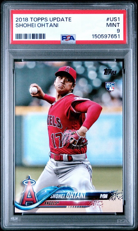 Shohei Ohtani 2018 Topps Update #US1 Rookie PSA 9