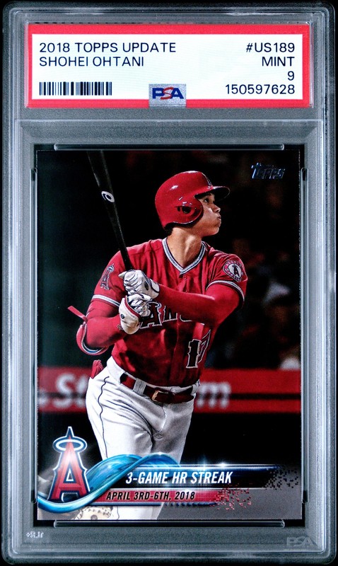 Shohei Ohtani 2018 Topps Update #US189 Rookie PSA 9