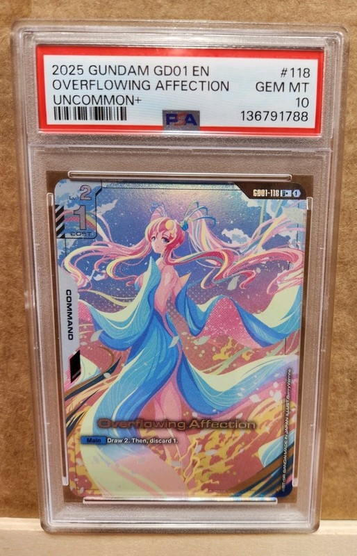 Gundam Overflowing Affection 118 GD01 Uncommon+ Holo English 2025 PSA 10