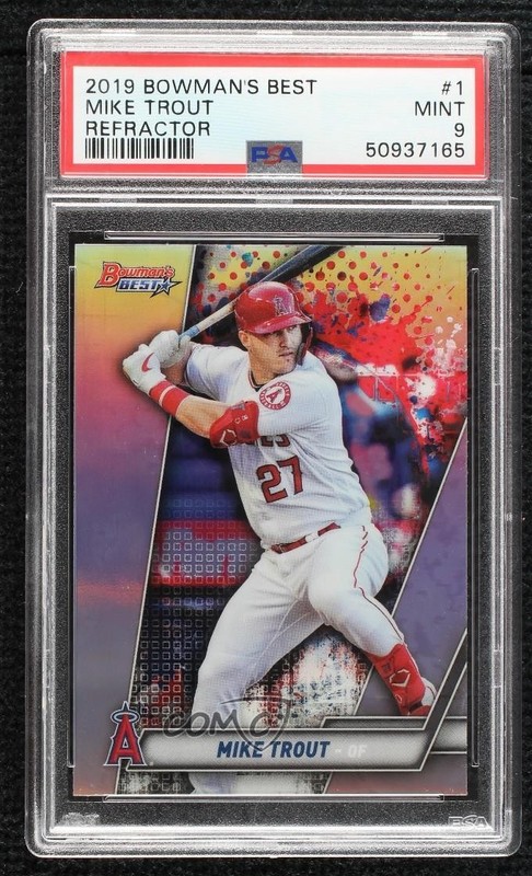 2019 Bowman's Best Refractor Mike Trout #1 PSA 9 MINT