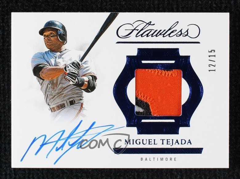 2025 Flawless Prime Horizontal Sapphire 12/15 Miguel Tejada Patch Auto sc2