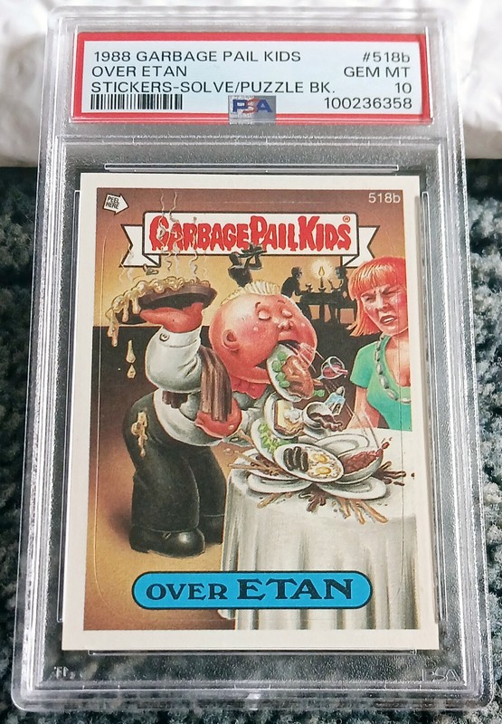 1988 TOPPS GARBAGE PAIL KIDS STICKERS #518b OVER ETAN SERIES 13 PSA 10 GEM MINT