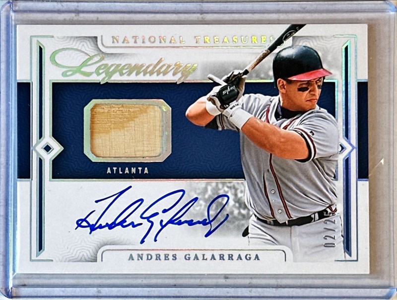 Andres Galarraga 2024 Panini National Treasures Legendary Bat Auto #LLS-AG /25