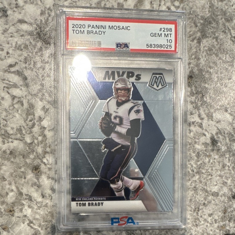 Panini 2020 Mosaic MVPs Tom Brady #298 PSA 10 Graded New England Patriots
