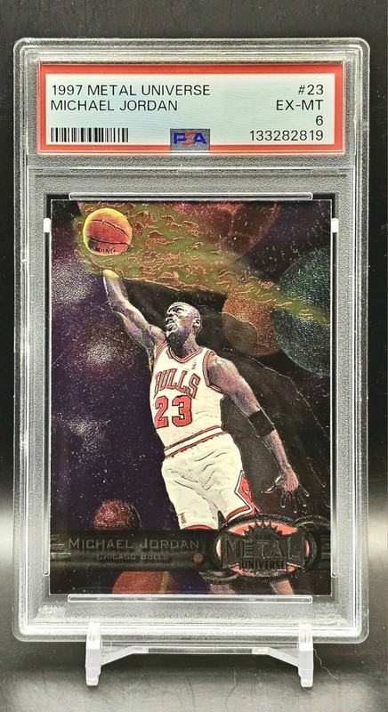 1997 - 98 Michael Jordan Skybox Metal Universe PSA 6 EX - MT #23 