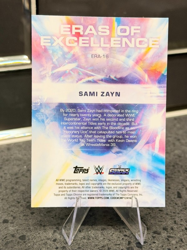 2026 WWE Topps Chrome Eras Of Excellence #ERA-16 Sami Zayn, Smackdown view 2