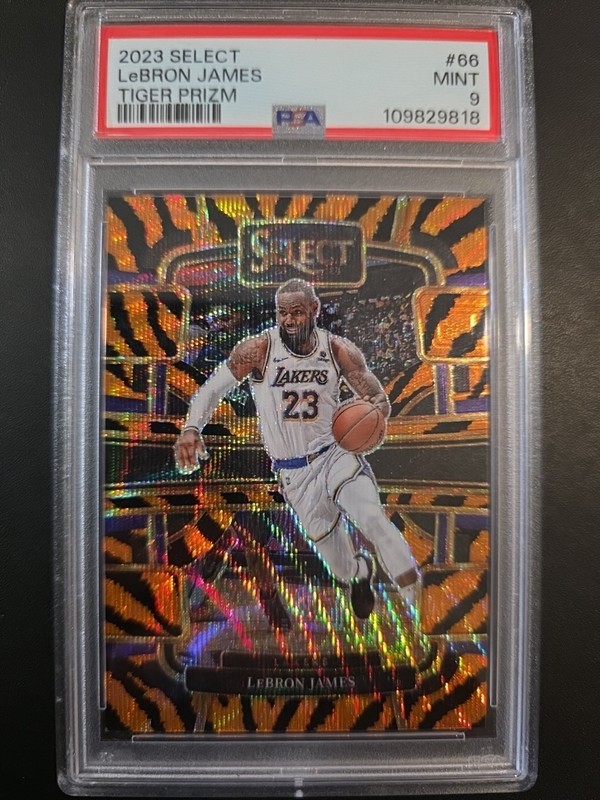 2023 LeBron James Select Tiger Prizm SSP PSA 9 🔥🔥🔥🔥🔥