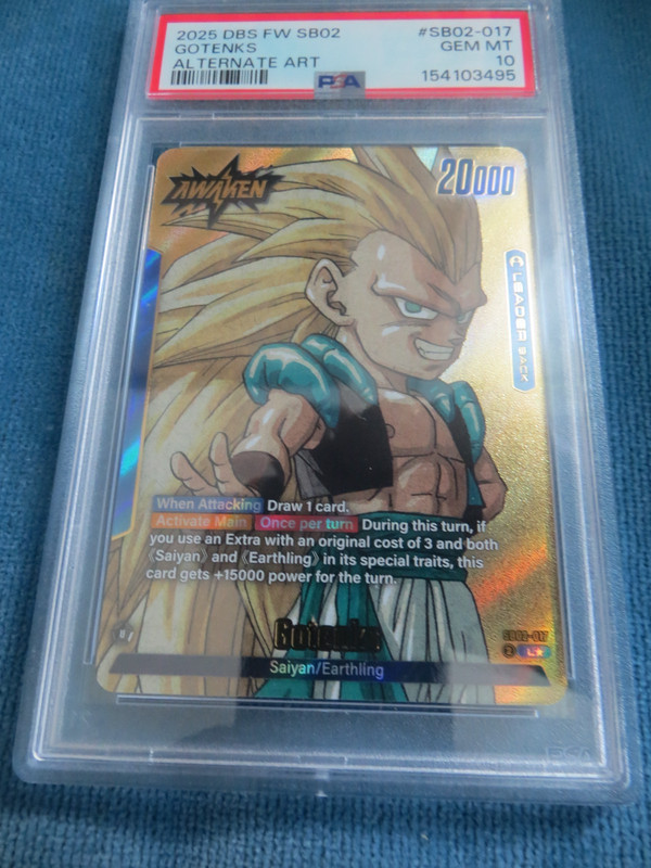 GOTENKS -  2025  DBS  FW SB02  - ALTERNATE   ART - PSA  GEM MT  10 -  SB02-017