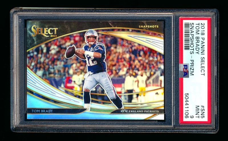 2018 PANINI SELECT SNAPSHOTS TOM BRADY SILVER PRIZM REFRACTOR PSA 9 MINT!