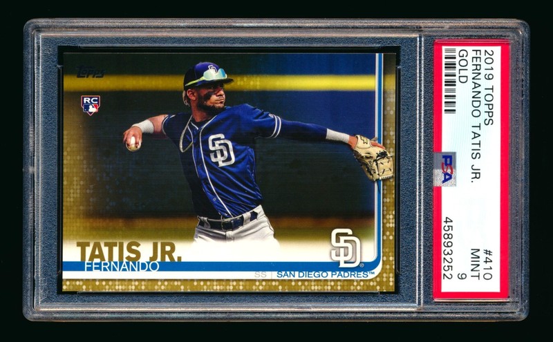2019 TOPPS SERIES 2 #410 FERNANDO TATIS JR RC GOLD ROOKIE #488/2019 PSA 9 MINT!