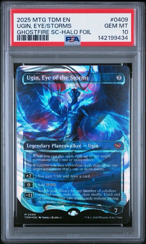 2025 Magic the Gathering Ghostfire Halo Foil #409 Ugin, Eye of the Storms PSA 10