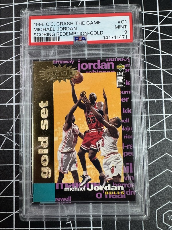 1995 Collector's Choice #C1 Michael Jordan Crash the Game - Scoring Gold PSA 9