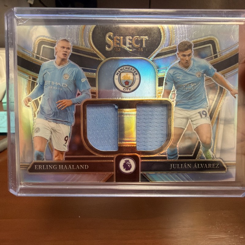 2023-24 Panini Select Erling Haaland Julián Álvarez Prizm Dual Swatches #DS-EJ🔥