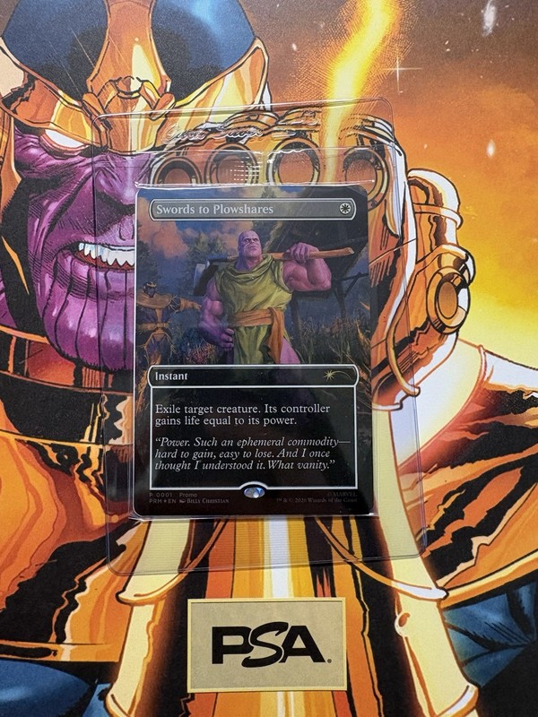 THANOS Magic the Gathering PSA Magazine Promo Swords to Plowshares Marvel MTG