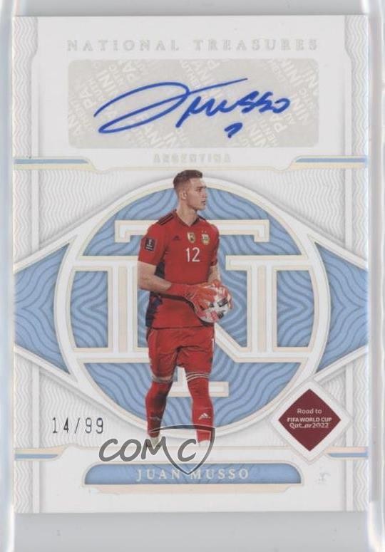 2022 Panini National Treasures Road to FIFA World Cup 14/99 Juan Musso Auto 0t3i