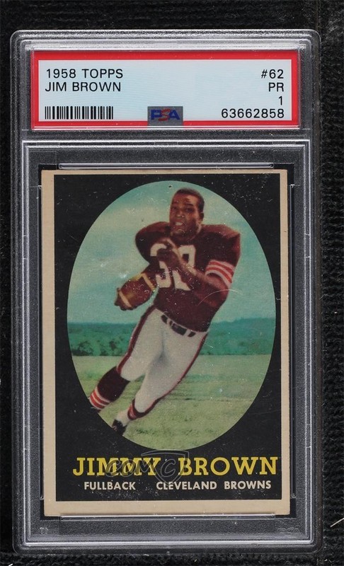 1958 Topps Jim Brown #62 PSA 1 HOF 7t6
