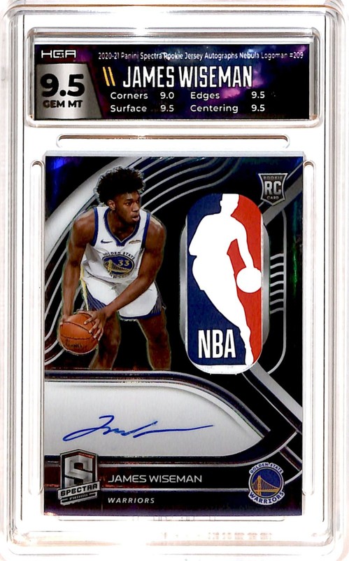2020-21 Panini Spectra RPA Logoman James Wiseman Rookie Auto #209 HGA 9.5 R6220J