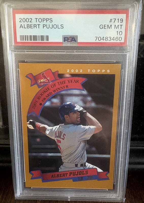2002 TOPPS #719 ALBERT PUJOLS PSA 10 GEM MINT FUTURE HOF!