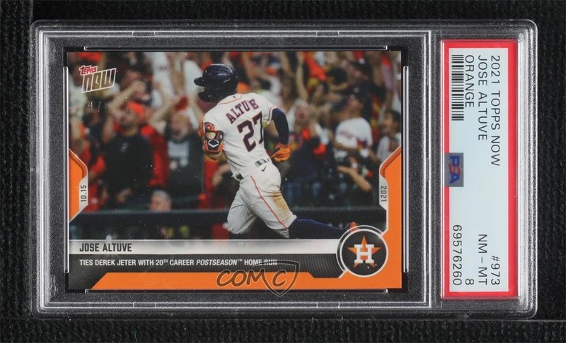 2021 Topps Now Orange 1/5 Jose Altuve #973 PSA 8 16qc