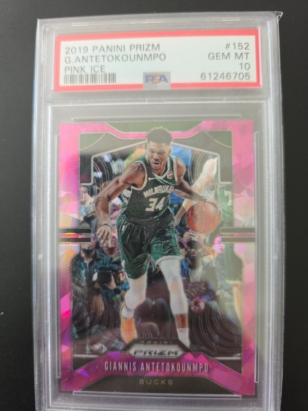 2019 Giannis Antetokounmpo Prizm Pink Ice PSA 10 🔥🔥🔥🔥🔥