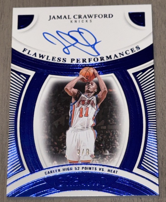 Jamal Crawford 2024-25 Panini Flawless Flawless Performers ON CARD Auto /8! RARE
