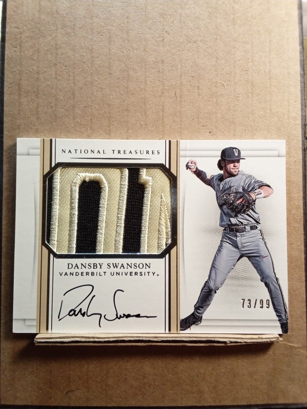 2017 National Treasures #CRMS-DS Dansby Swanson Rookie Patch Auto /99