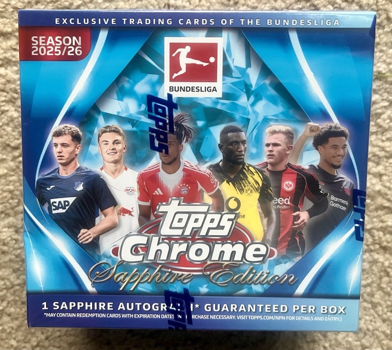 2025-26 Topps Chrome Sapphire Edition Bundesliga Soccer HOBBY Box NEW Sealed!⚽