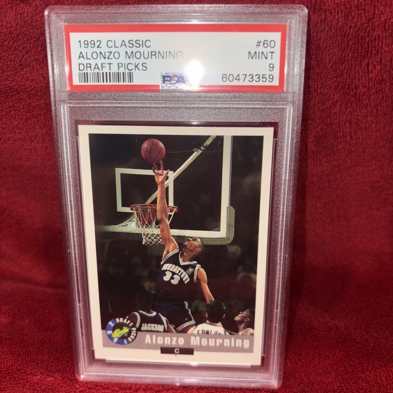 1992 Classic Alonzo Mourning Draft Picks PSA Mint 9 Card #60