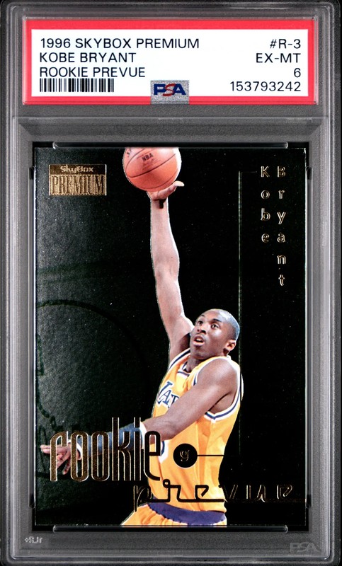1996 Skybox Premium #R-3 - Kobe Bryant Rookie Prevue PSA 6 EX-MT (RC)
