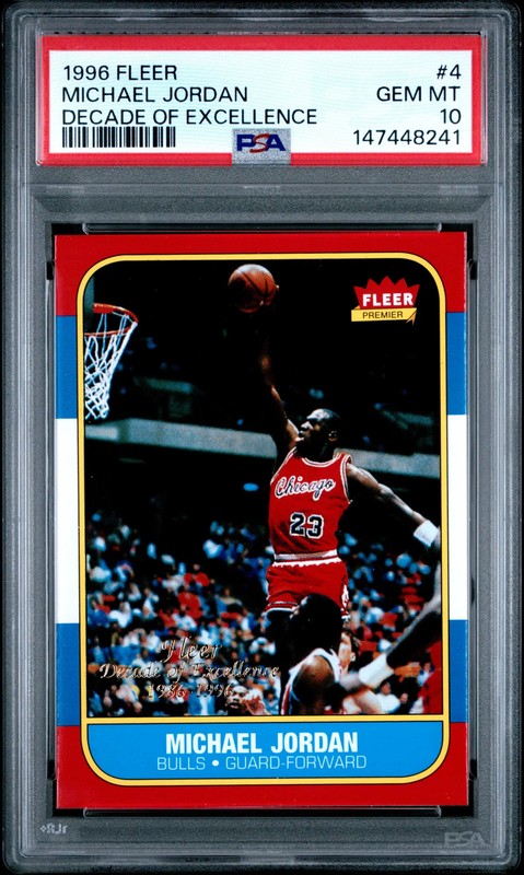 1996 Fleer Decade Of Excellence Michael Jordan #4 PSA 10 (241)