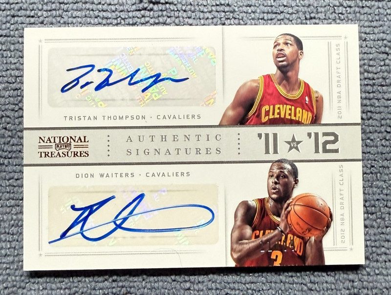DION WAITERS TRISTAN THOMPSON 2012-13 National Treasures AUTO 11 vs. 12 #/99