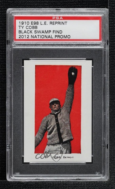2012 1910 E98 Black Swamp Find Reprints 1357/1500 Ty Cobb PSA Encased HOF 0q5k