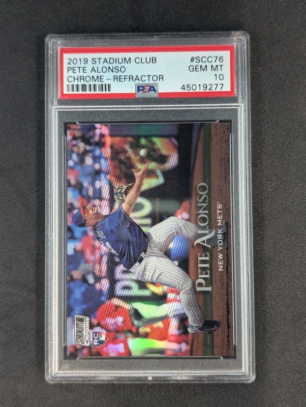 *RARE INSERT*  2019 Stadium Club Chrome Pete Alonso RC  PSA 10