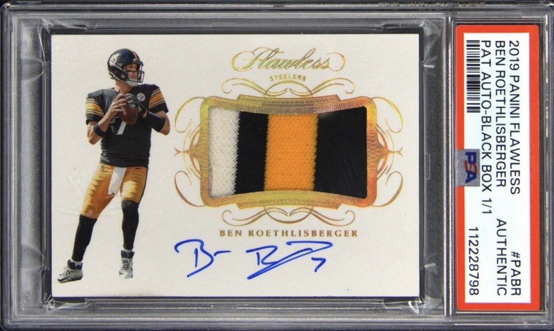 Ben Roethlisberger 1/1 2019 Panini Flawless Patch Autographs Black Box #PABR